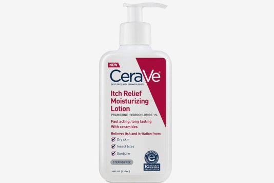 CeraVe Itch Relief Moisturizing Lotion 8 oz With Pramoxine Hydrochloride and Ceramides.